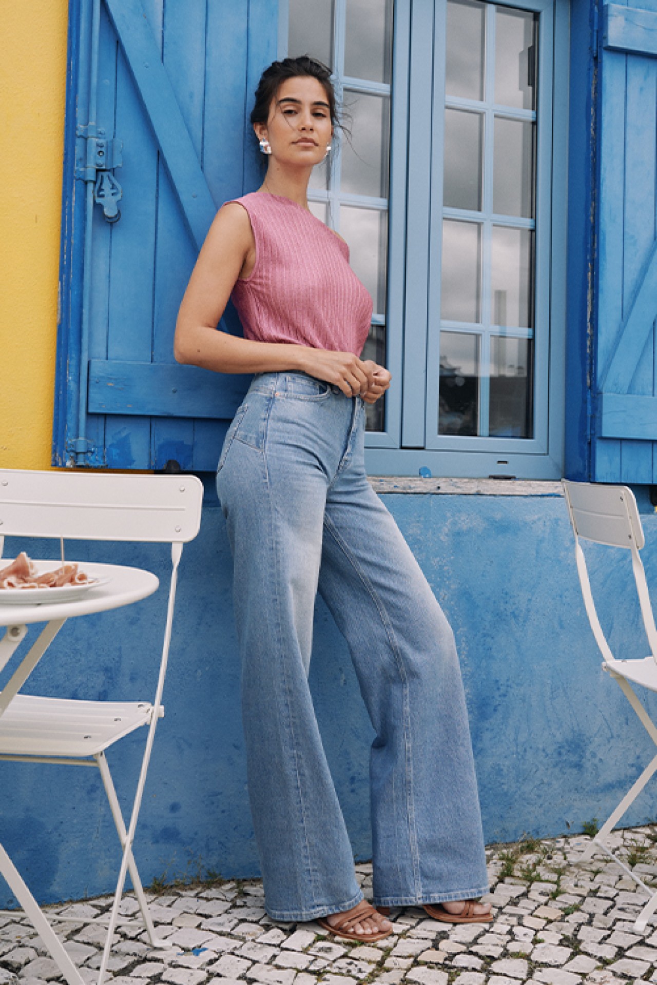 Wide leg dsormais avec effet push-in