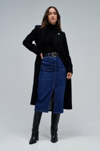 SECRET PUSH IN MIDI SKIRT