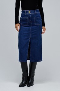 SECRET PUSH IN MIDI SKIRT