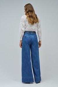 PALAZZO TROUSERS IN LIGHTDENIM
