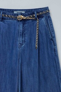 PALAZZO TROUSERS IN LIGHTDENIM