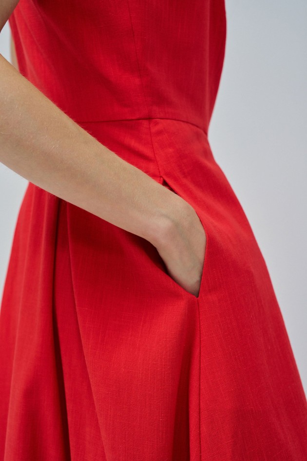 MIDI DRESS WITH BUTTONS