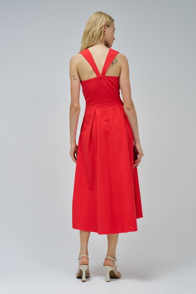 MIDI DRESS WITH BUTTONS