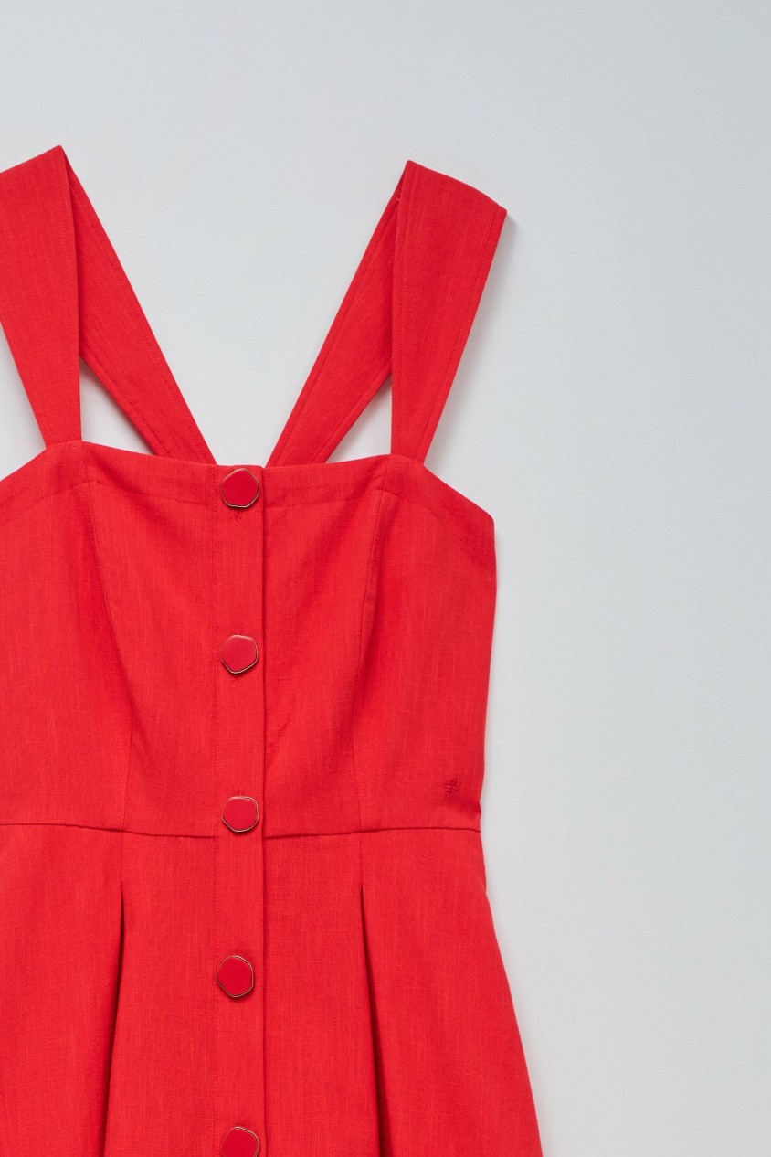 MIDI DRESS WITH BUTTONS