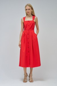 MIDI DRESS WITH BUTTONS