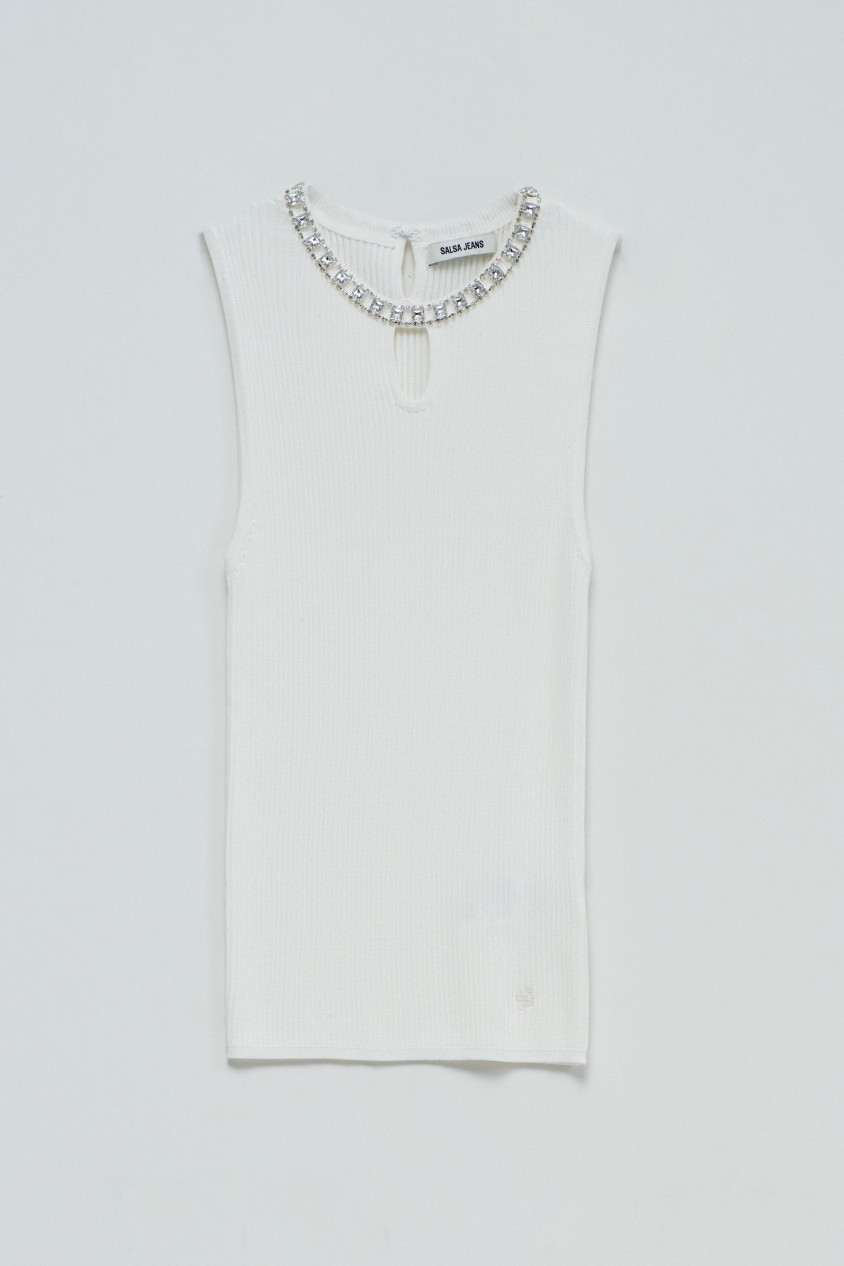 RIBBED TOP WITH SPARKLES