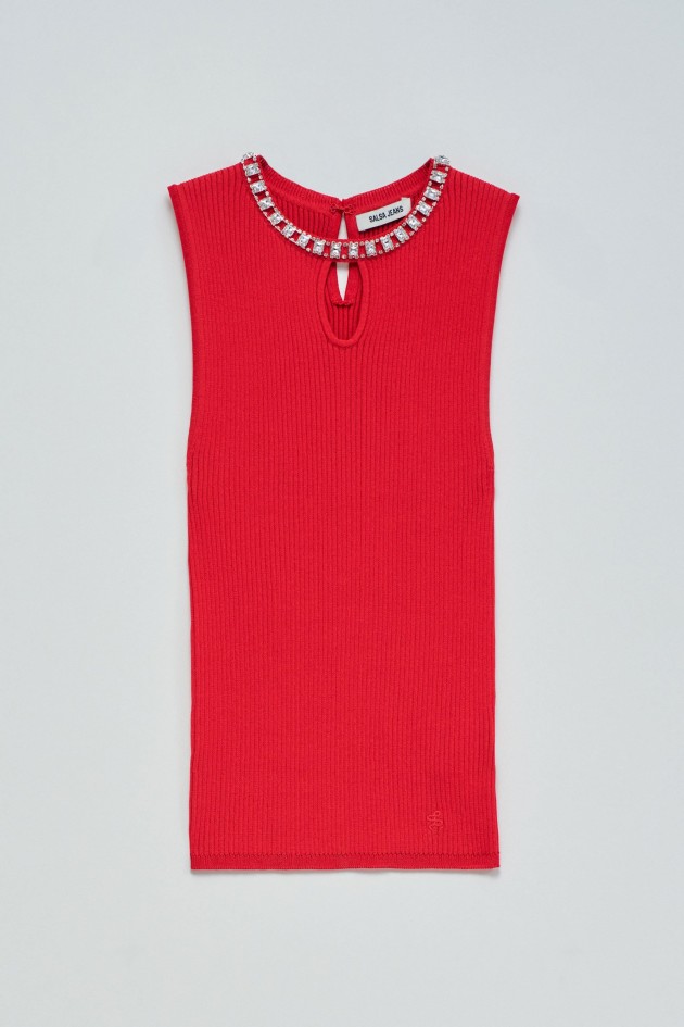 RIBBED TOP WITH SPARKLES