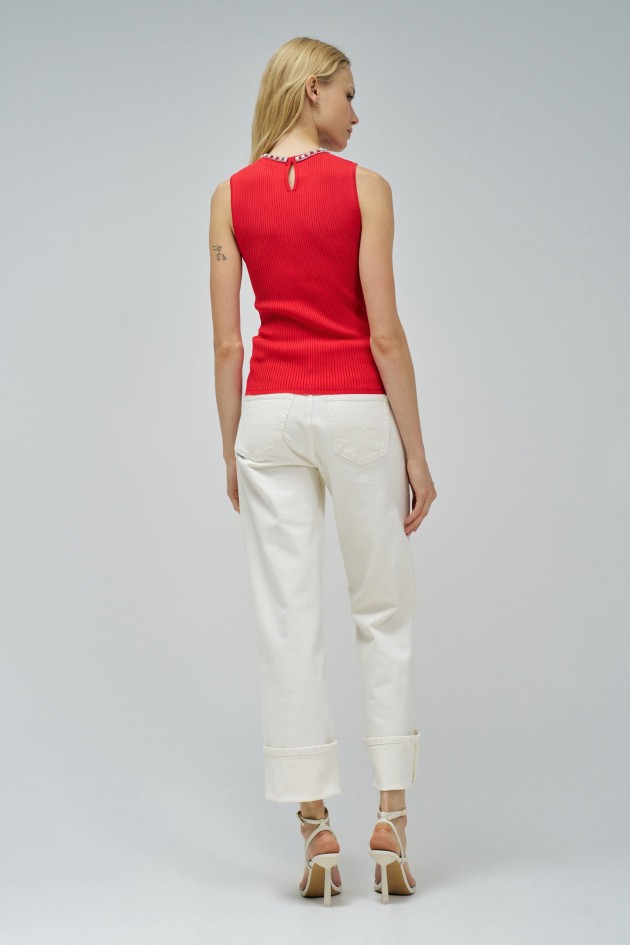 RIBBED TOP WITH SPARKLES