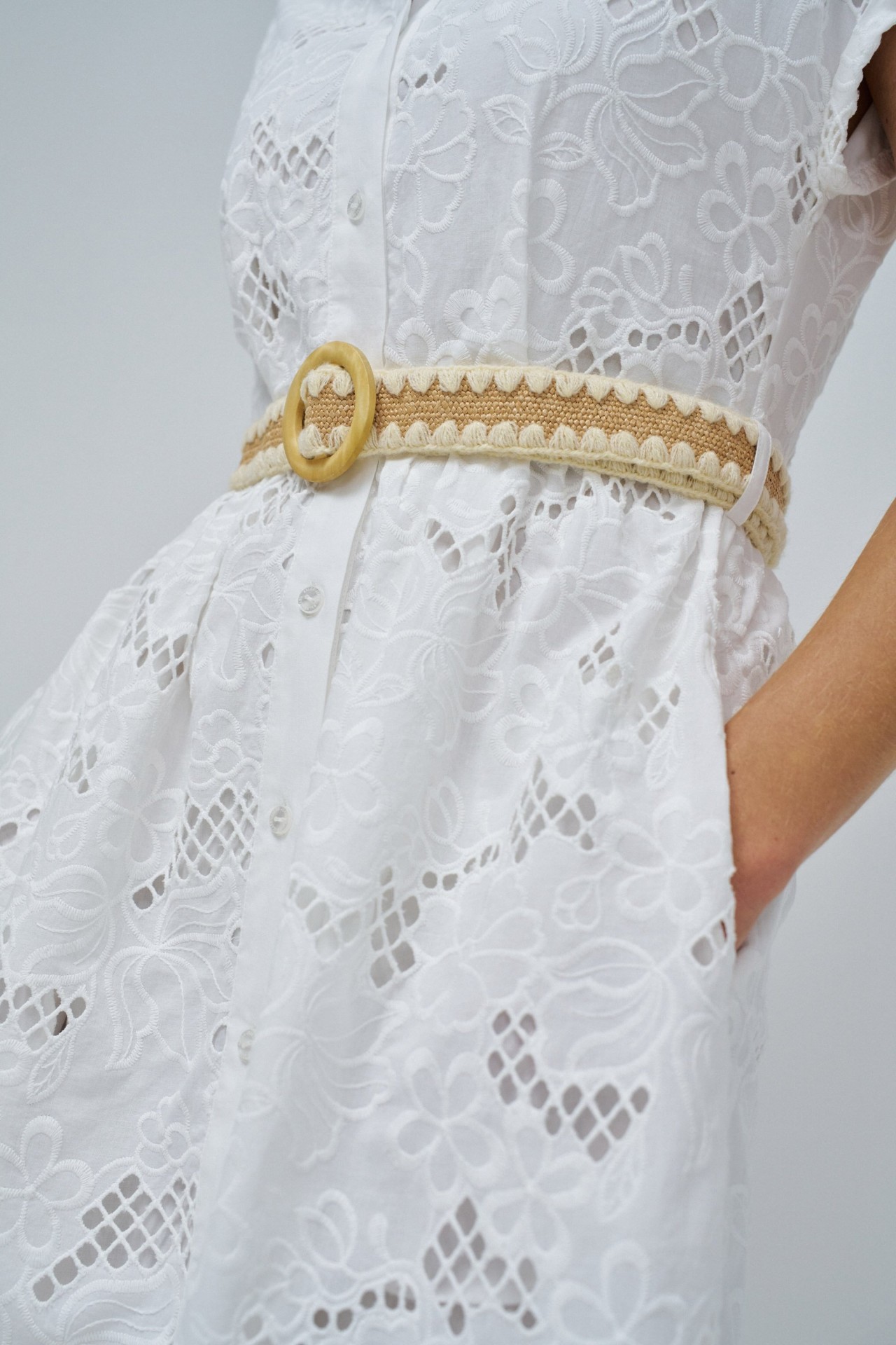 EMBROIDERED SHIRT DRESS