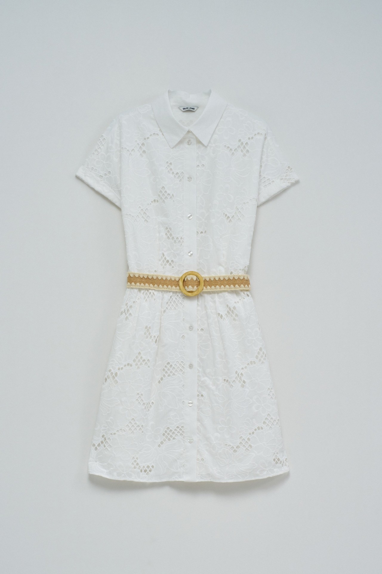 EMBROIDERED SHIRT DRESS