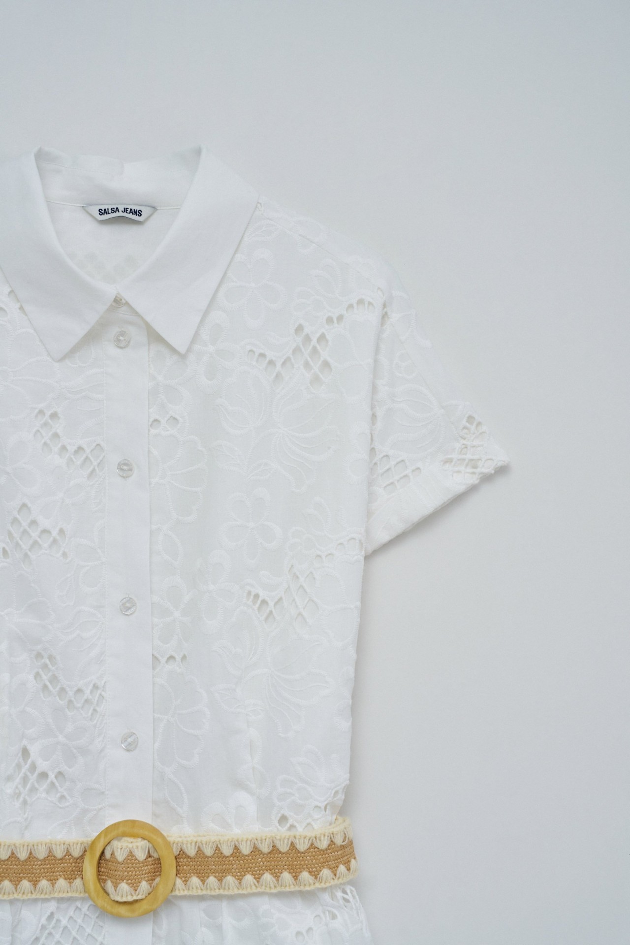 EMBROIDERED SHIRT DRESS