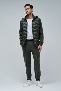 VESTE REMBOURRE AVEC MLANGE DE MATRIAUX