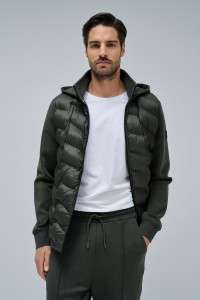 VESTE REMBOURRE AVEC MLANGE DE MATRIAUX