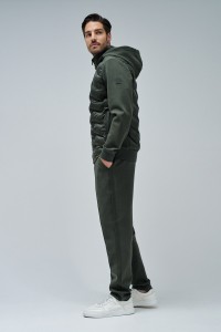 VESTE REMBOURRE AVEC MLANGE DE MATRIAUX