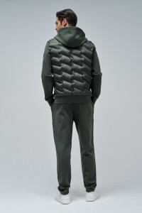 VESTE REMBOURRE AVEC MLANGE DE MATRIAUX