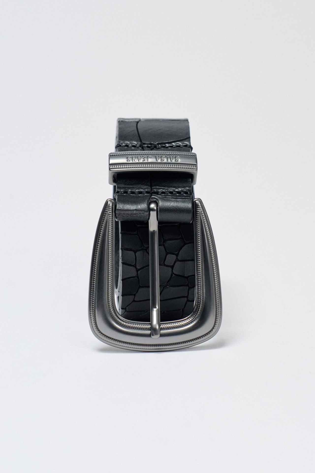 CEINTURE EN CUIR EFFET CROCODILE