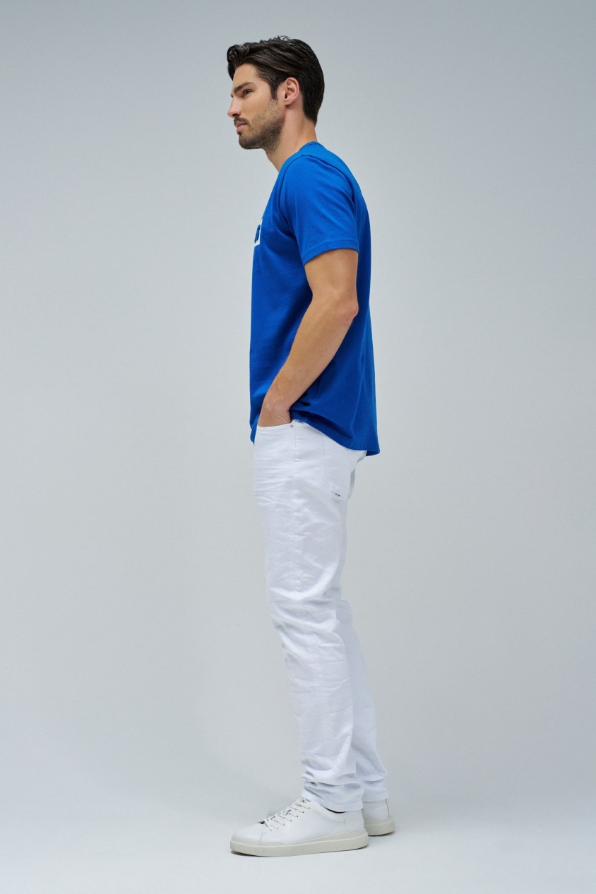 T-SHIRT MIT PRÄGUNG DES MARKENLOGOS