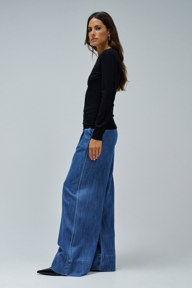 PULL EN MAILLE CÔTELÉE