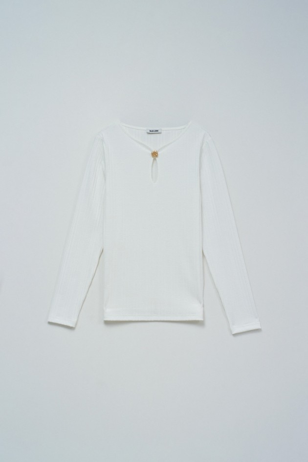 CAMISOLA DE MALHA CANELADA