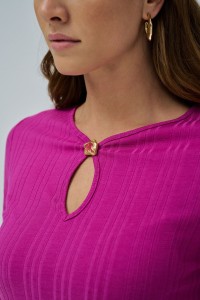CAMISOLA DE MALHA CANELADA
