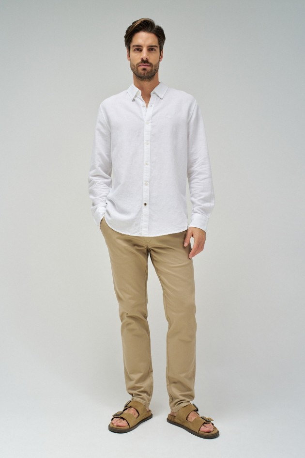CHEMISE AVEC MÉLANGE DE LIN