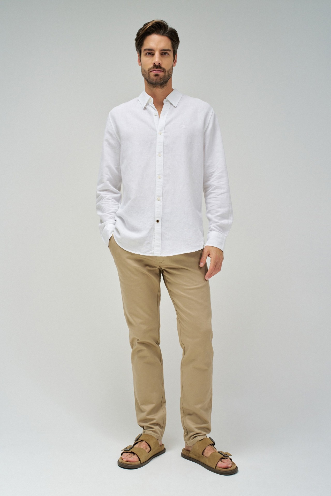 SHIRT WITH LINEN BLEND