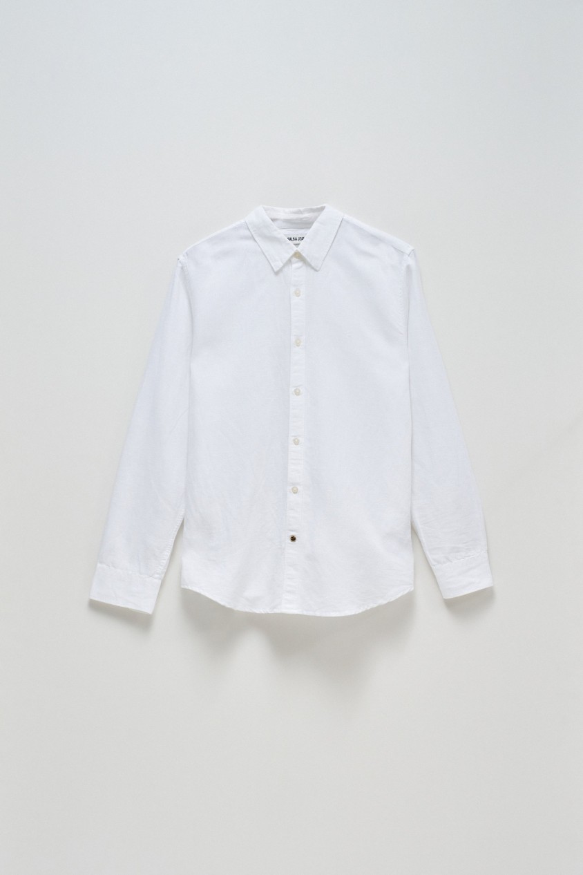 CHEMISE AVEC MÉLANGE DE LIN