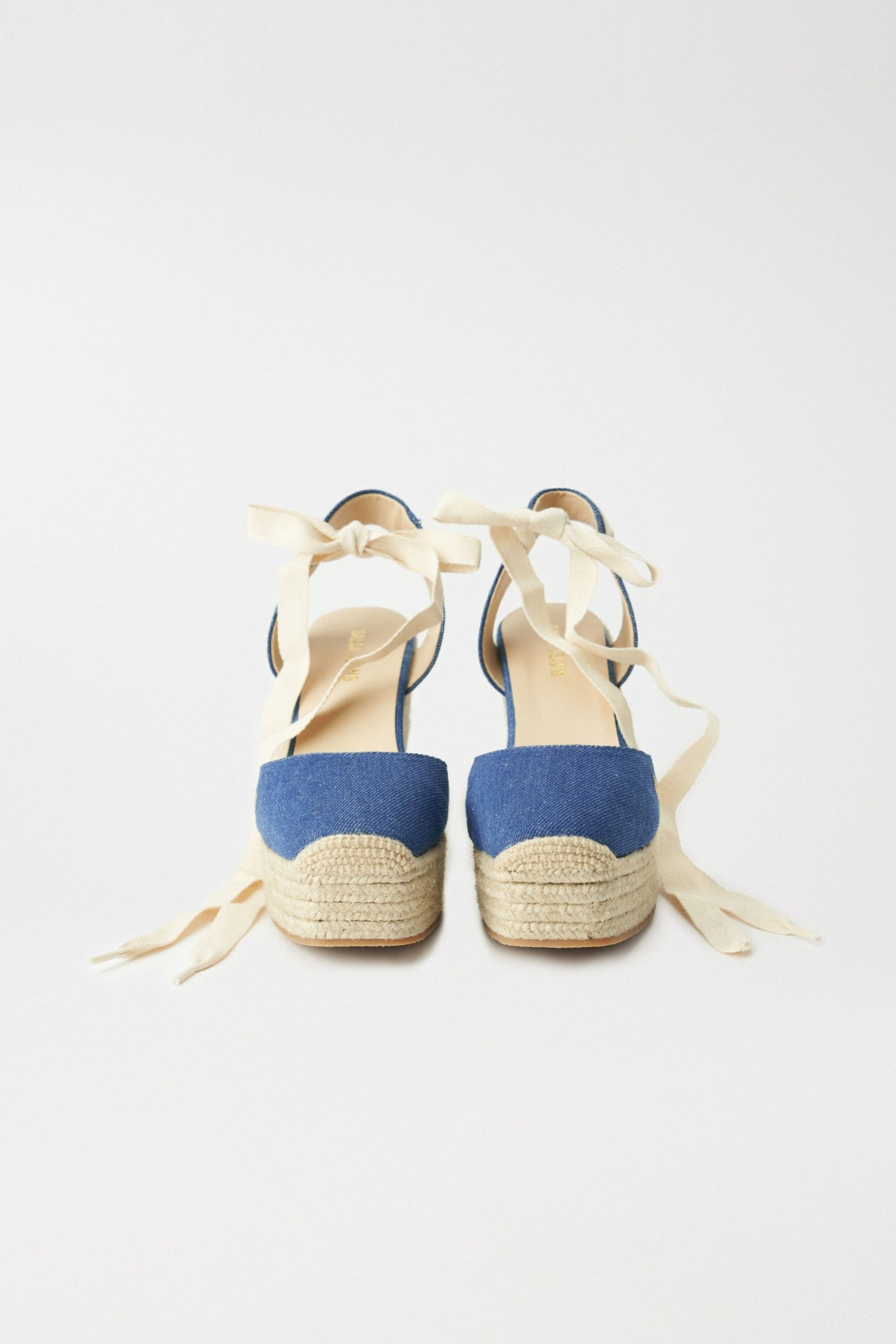 DENIM WEDGE HEEL ESPADRILLES