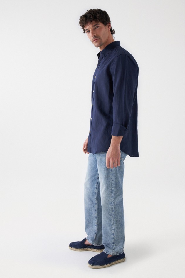 CHEMISE AVEC MÉLANGE DE LIN
