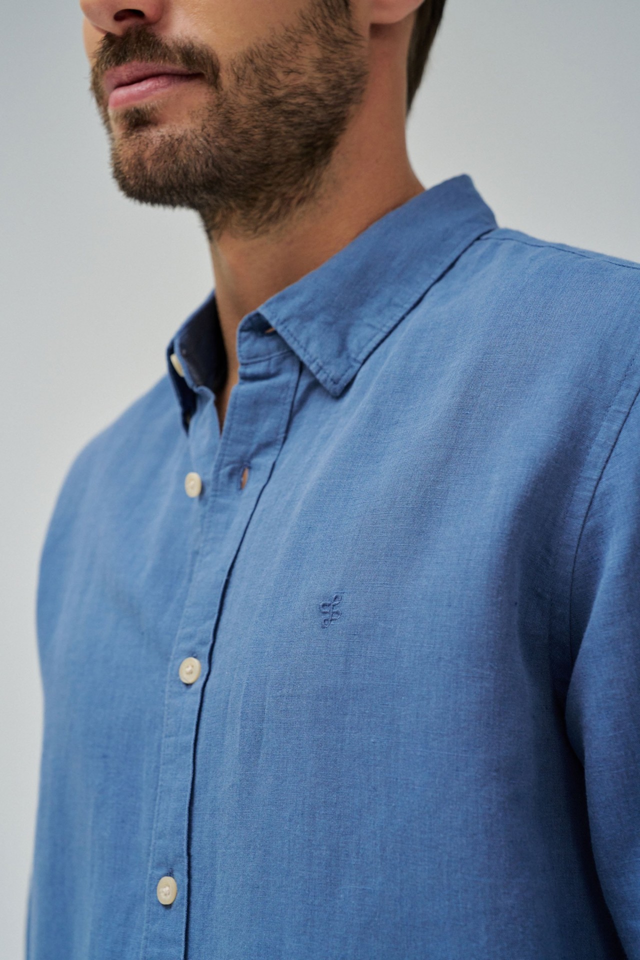 SHIRT WITH LINEN BLEND
