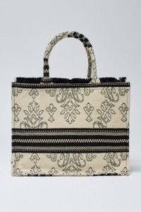 TOTEBAG WITH JACQUARD EMBROIDERY