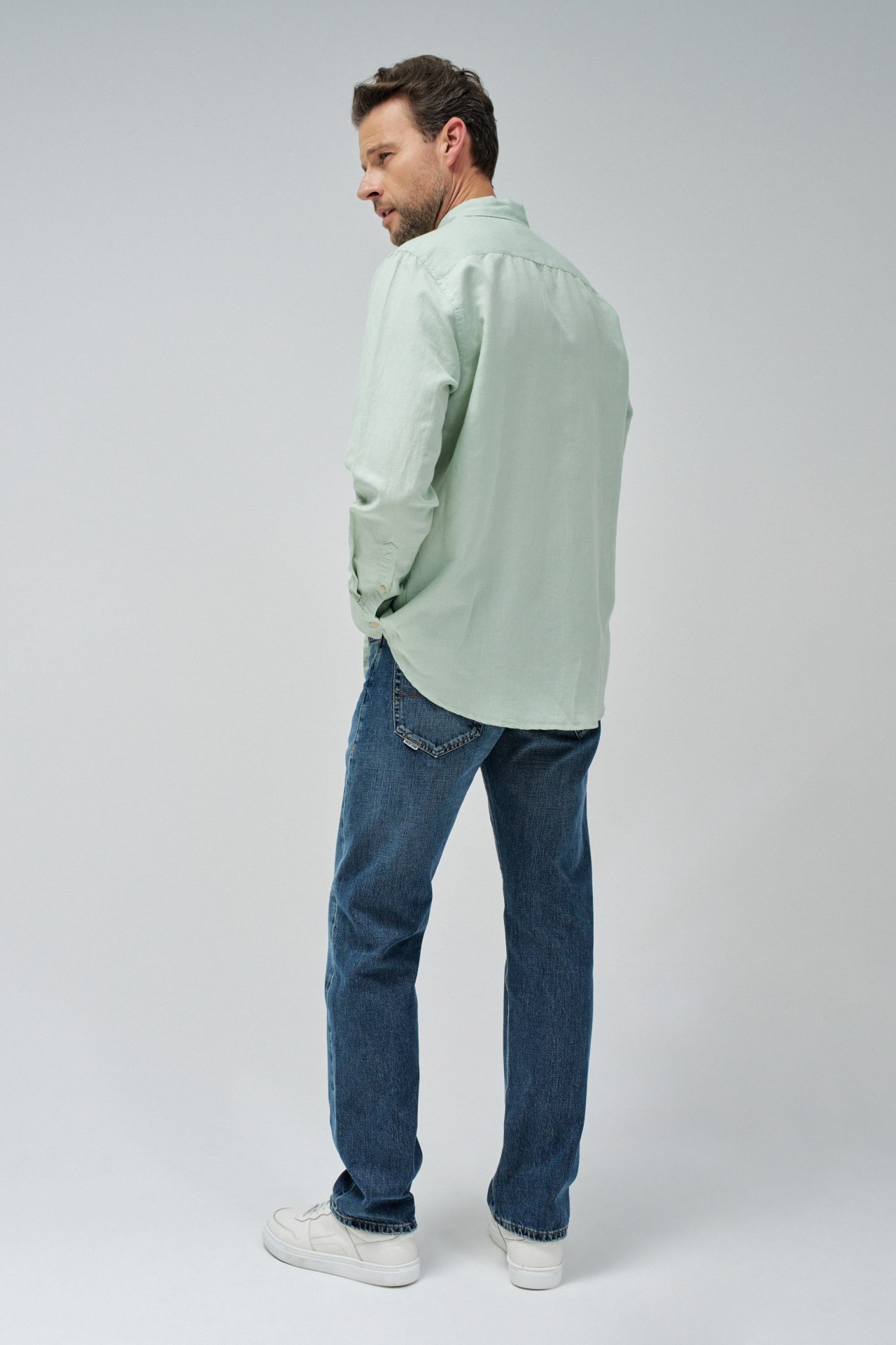 SHIRT WITH LINEN BLEND