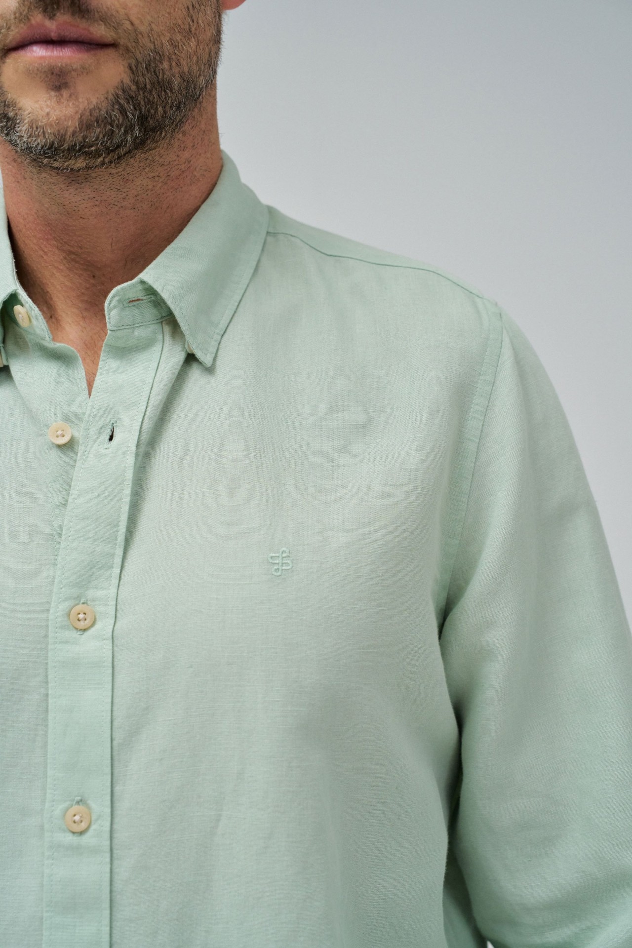 SHIRT WITH LINEN BLEND
