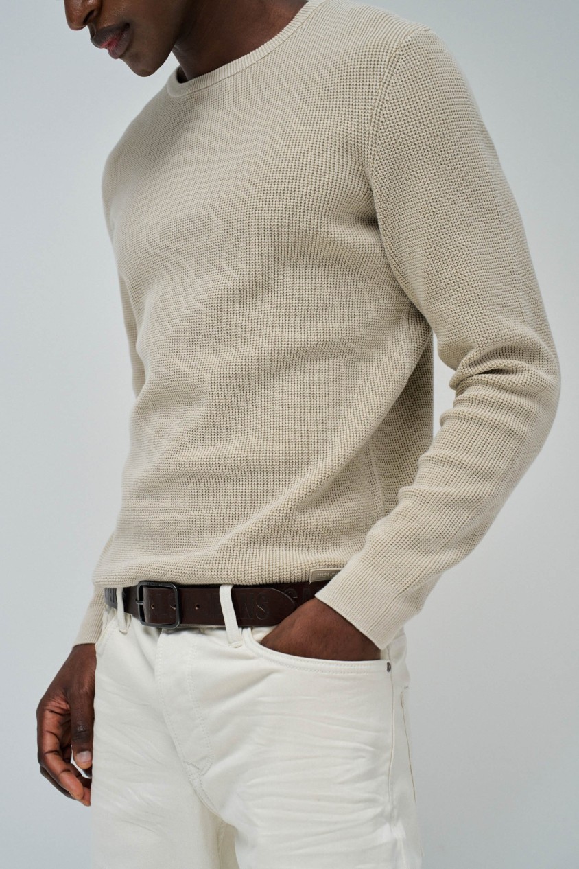 LEATHER BELT WITH SALSA LOGO