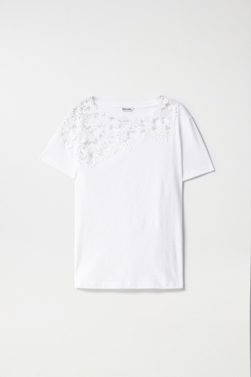 T-SHIRT AVEC DENTELLE