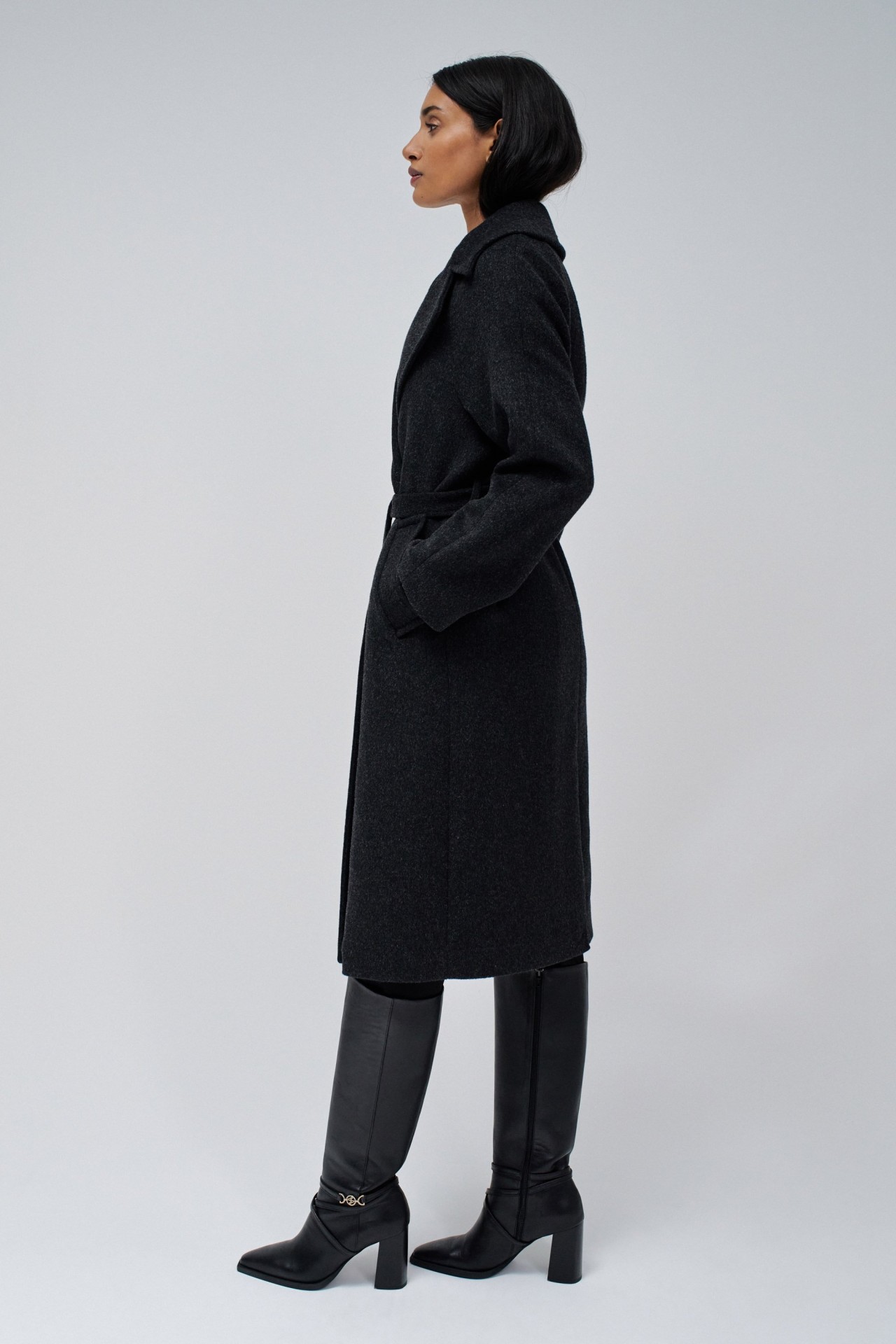 STOFFJACKE MIT ABNEHMBAREM SCHAL