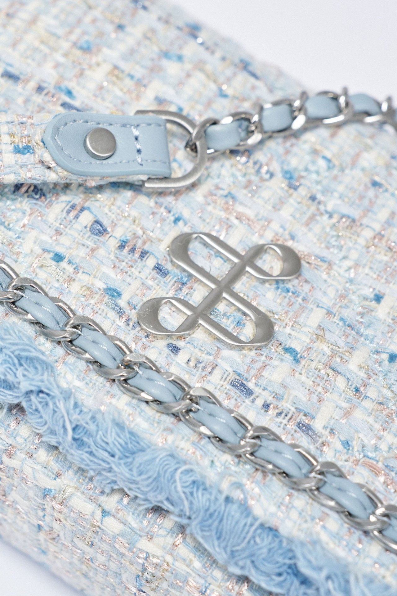 BOLSO TWEED CON CADENA