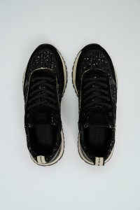 LEATHER AND TWEED TRAINERS