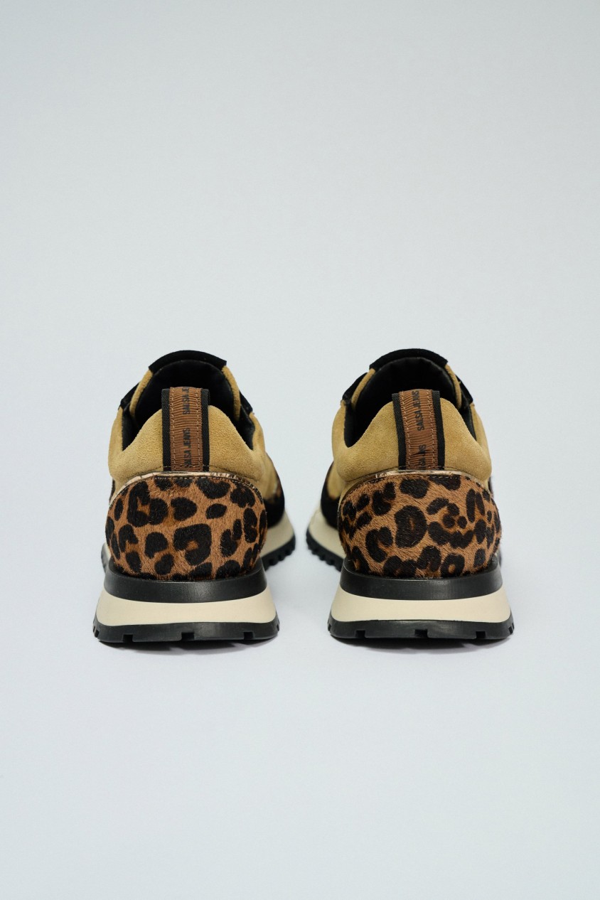 ANIMAL PRINT LEATHER SNEAKERS