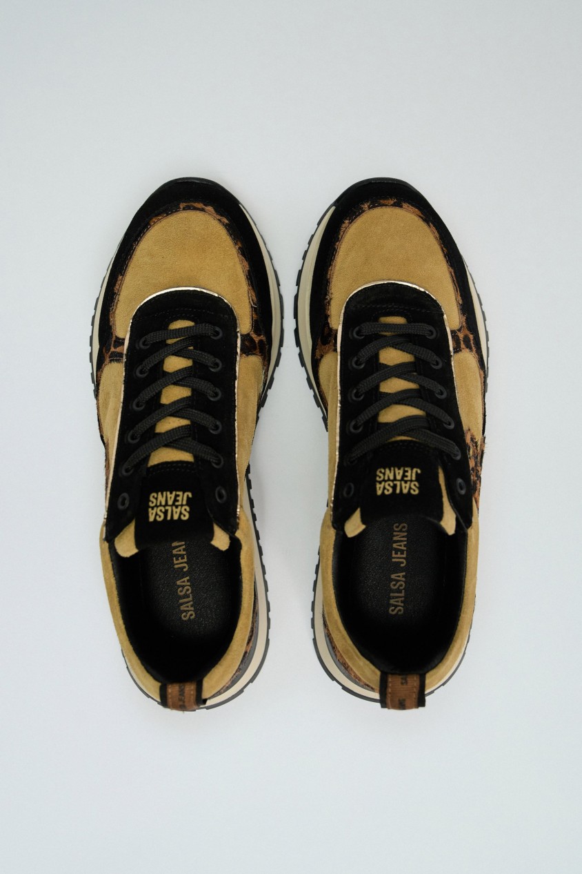 ANIMAL PRINT LEATHER SNEAKERS