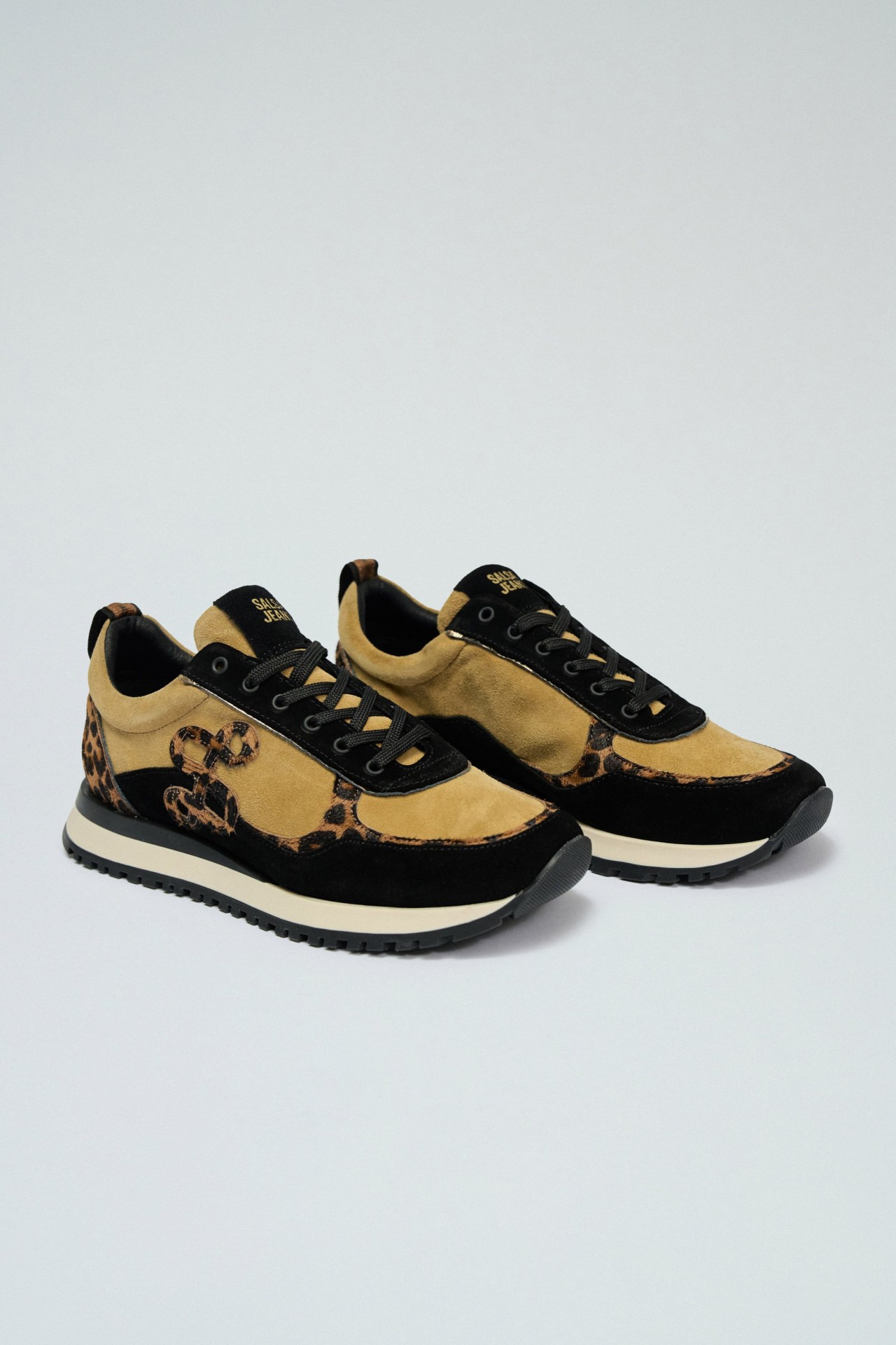 ANIMAL PRINT LEATHER SNEAKERS