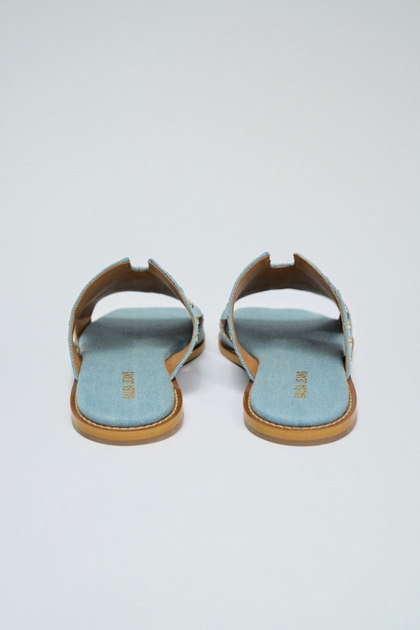 FLAT SANDALS IN DENIM