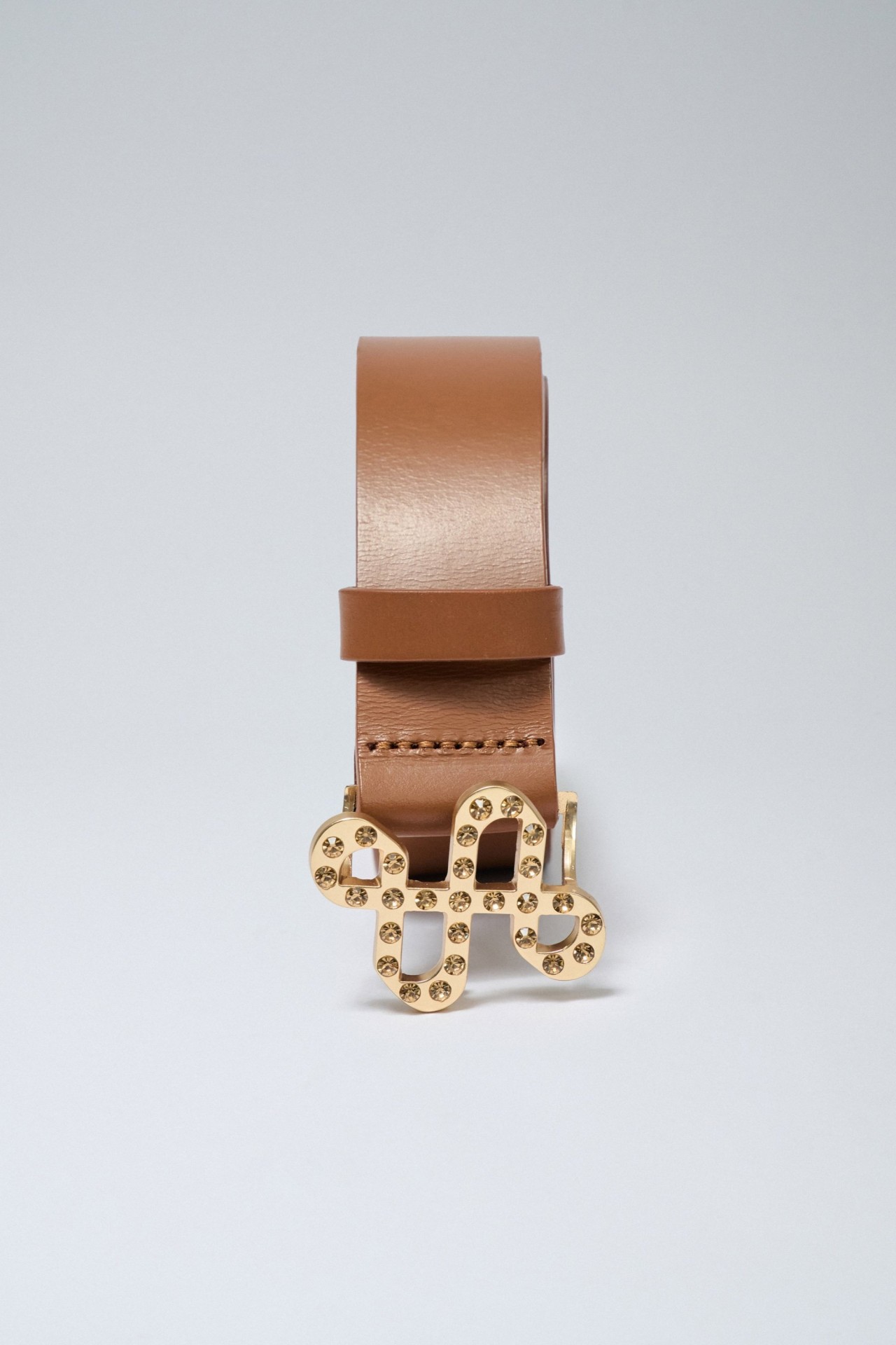 GRTELGRTEL AUS LEDER MIT GLNZENDER SCHNALLE