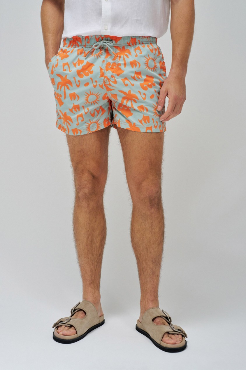 SWIM SHORTS WITH PATTERN