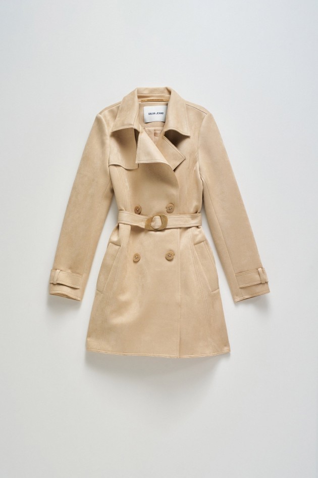 TRENCH COAT AUS WILDLEDER