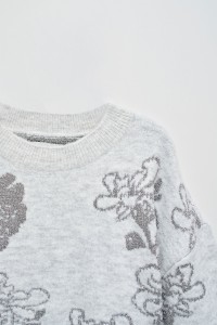 FLORAL JACQUARD JUMPER WITH GLITTER
