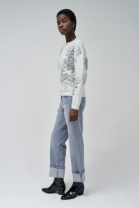 FLORAL JACQUARD JUMPER WITH GLITTER