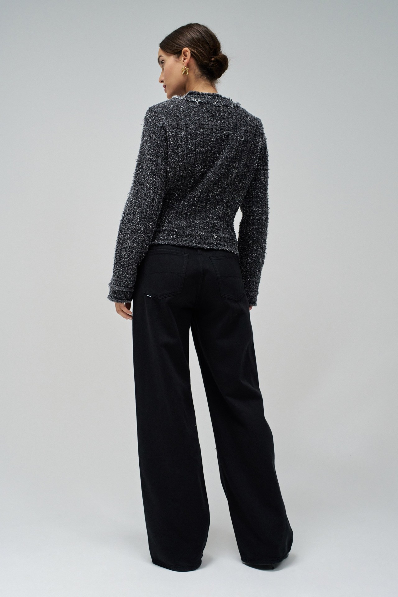 TWEED EFFECT DENIM JACKET