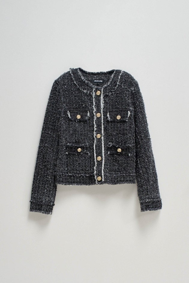 CHAQUETA DE DENIM CON EFECTO TWEED