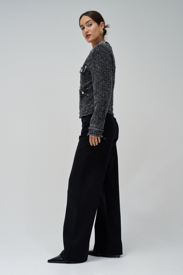 CHAQUETA DE DENIM CON EFECTO TWEED